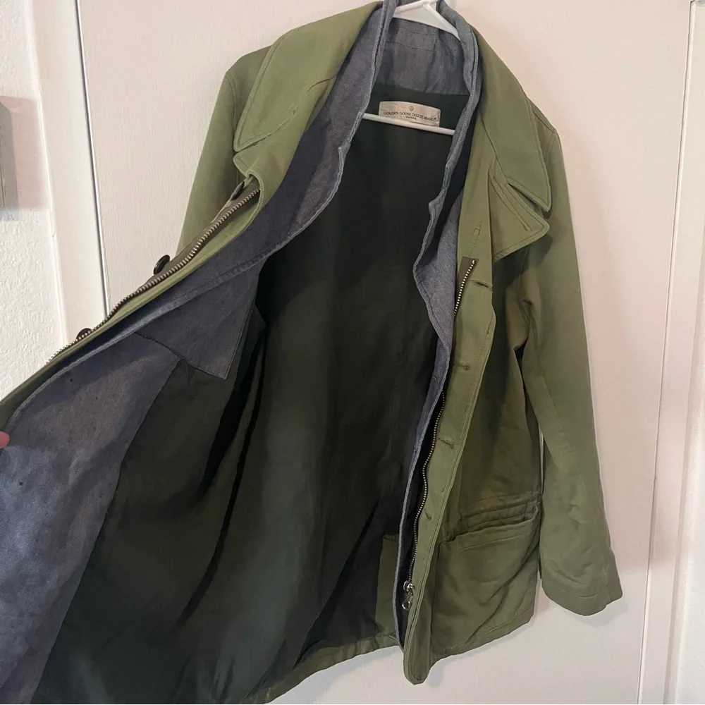 Golden Goose Deluxe Brand Men’s Olive Utility Chore Jacket Made in Italy Medium